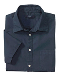 Short-sleeved poplin shirt