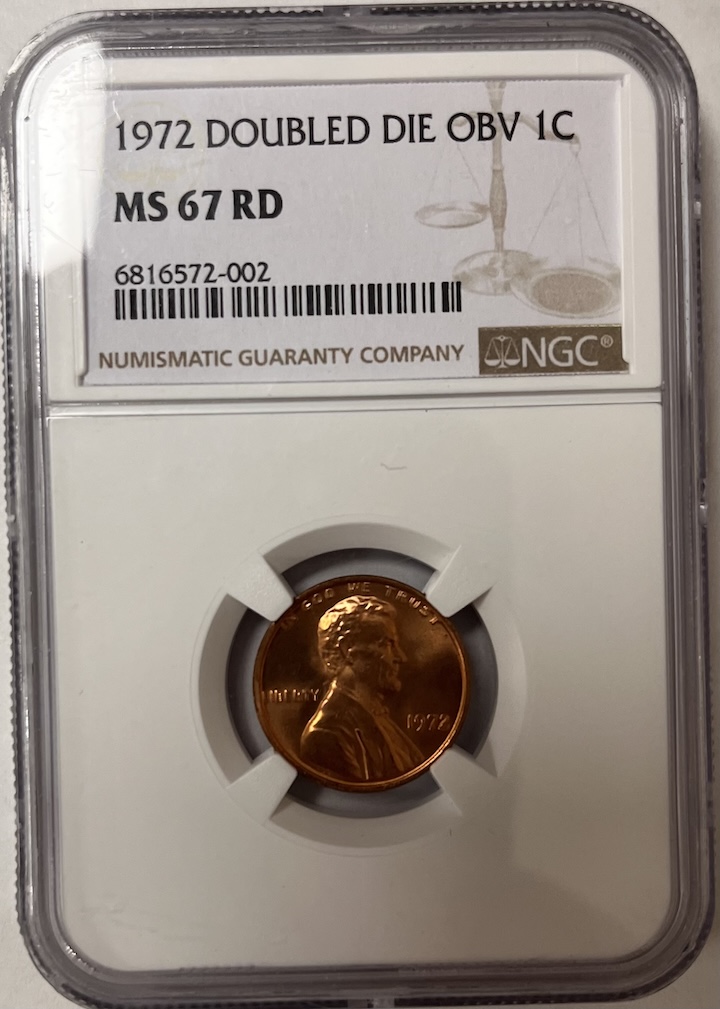 1972 Double Die Obverse NGC MS67 RD