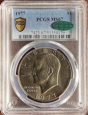 1977-P Eisenhoer Dollar PCGS MS67 CAC