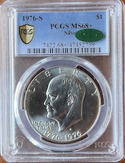 1976-S Eisenhower Silver Dollar PCGS MS68+ CAC