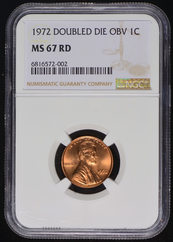 1972 Double Die Obverse NGC MS67 RD