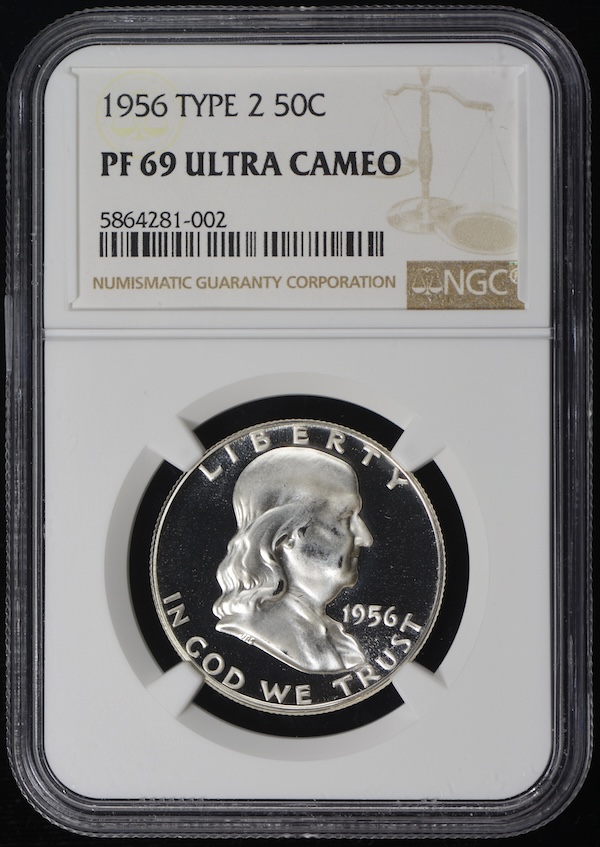 1956 Franklin Half Dollar NGC PR69 UCAM