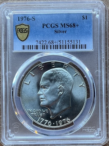 1976-S Eisenhower Silver Dollar PCGS MS68+