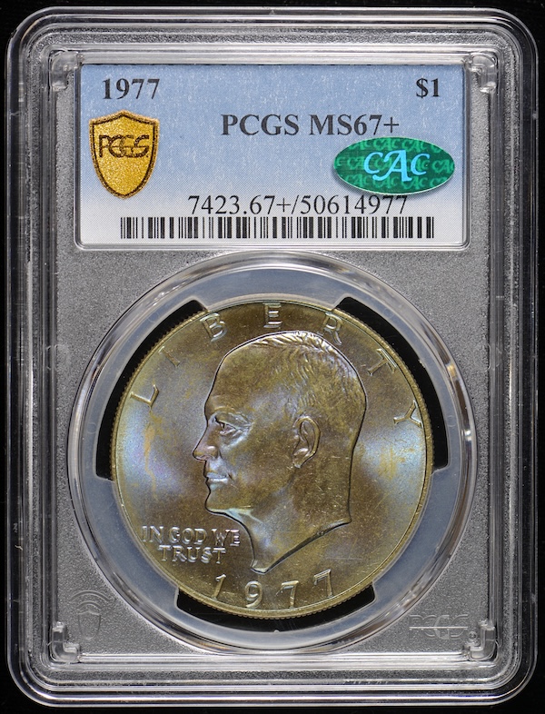 1977-P Eisenhower Dollar PCGS MS67+ CAC