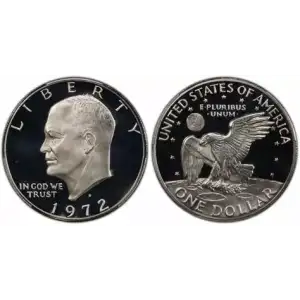 1972 Eisenhower Proof Silver Dollar  (3)