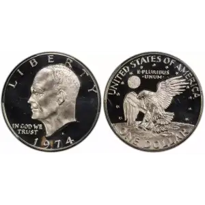19724 Eisenhower Proof Silver Dollar   (2)