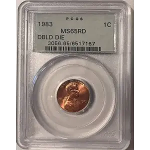 1983 1C Doubled Die Reverse, RD