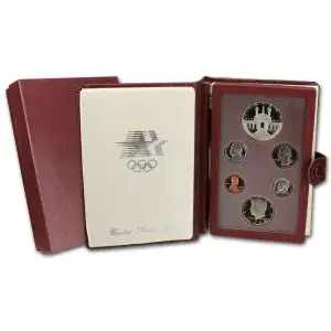 1984 Prestige Proof Set - Six Coin Set - Box & COA (3)