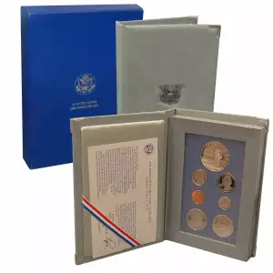 1986 Prestige Proof Set - Seven Coin Set - Box & COA
