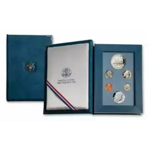 1987 Prestige Proof Set - Six Coin Set - Box & COA