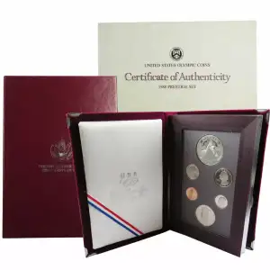 1988 Prestige Proof Set - Six Coin Set - Box & COA