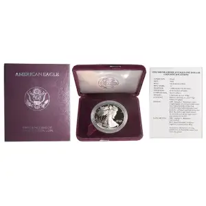 1992 S 1oz Silver Eagle  Proof - with Original Govt Packaging