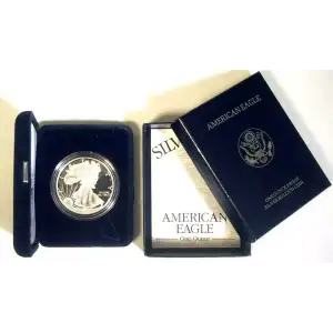 1997 Proof Silver Eagle w OGP - Box & COA   (2)