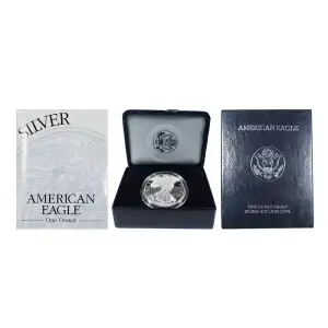 1998 Proof Silver Eagle w OGP - Box & COA