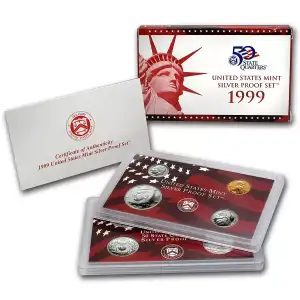 1999 9 Pc Silver Proof Set