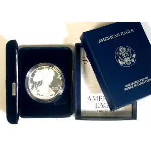 2002 W 1oz Silver Eagle  Proof - with Original Govt Packaging 