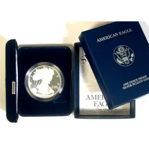 2002 W 1oz Silver Eagle  Proof - with Original Govt Packaging