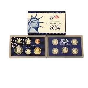 2004-S U.S. Clad Proof Set: Complete 11-Coin Set, with Box and COA