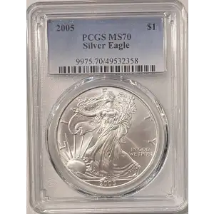 2005 Silver Eagle PCGS MS70