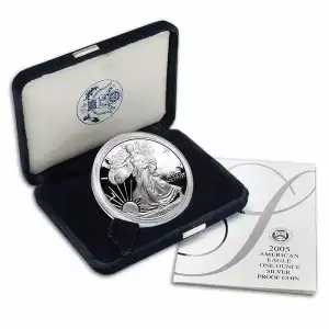 2005 W 1oz Silver Eagle  Proof - with Original Govt Packaging  (2)