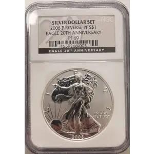 2006 P 20TH ANNIVERSARY SILVER DOLLAR SET OFFICIAL US MINT SET