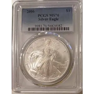 2006 Silver Eagle PCGS MS70  (2)