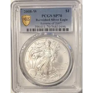 2008 W BURNISHED SILVER EAGLE REVERSE OF 2007 (3)