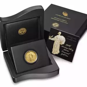  2016  Gold Standing Liberty 25c Centennial Series - Specimen 