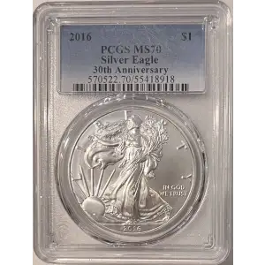 2016 Silver Eagle PCGS MS70