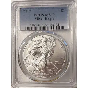 2017 Silver Eagle PCGS MS70  (3)