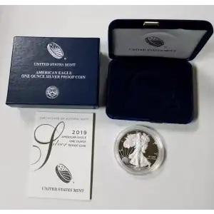 2019 S 1oz Silver Eagle  Proof - with Original Govt Packaging
