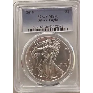2019 Silver Eagle PCGS MS70    (3)