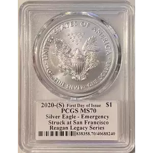 2020-(S) $1 Silver Eagle - Emergency Issue Struck at San Francisco FDI Michael Reagan Silver (2)
