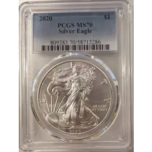 2020 Silver Eagle PCGS MS70 (3)