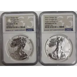 2021 2 Coin Reverse Proof Set NGC PR70