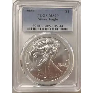 2022 Silver Eagle PCGS MS70    (2)