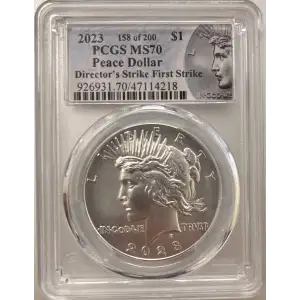 2023 $1 Peace Dollar Director's Strike First Strike