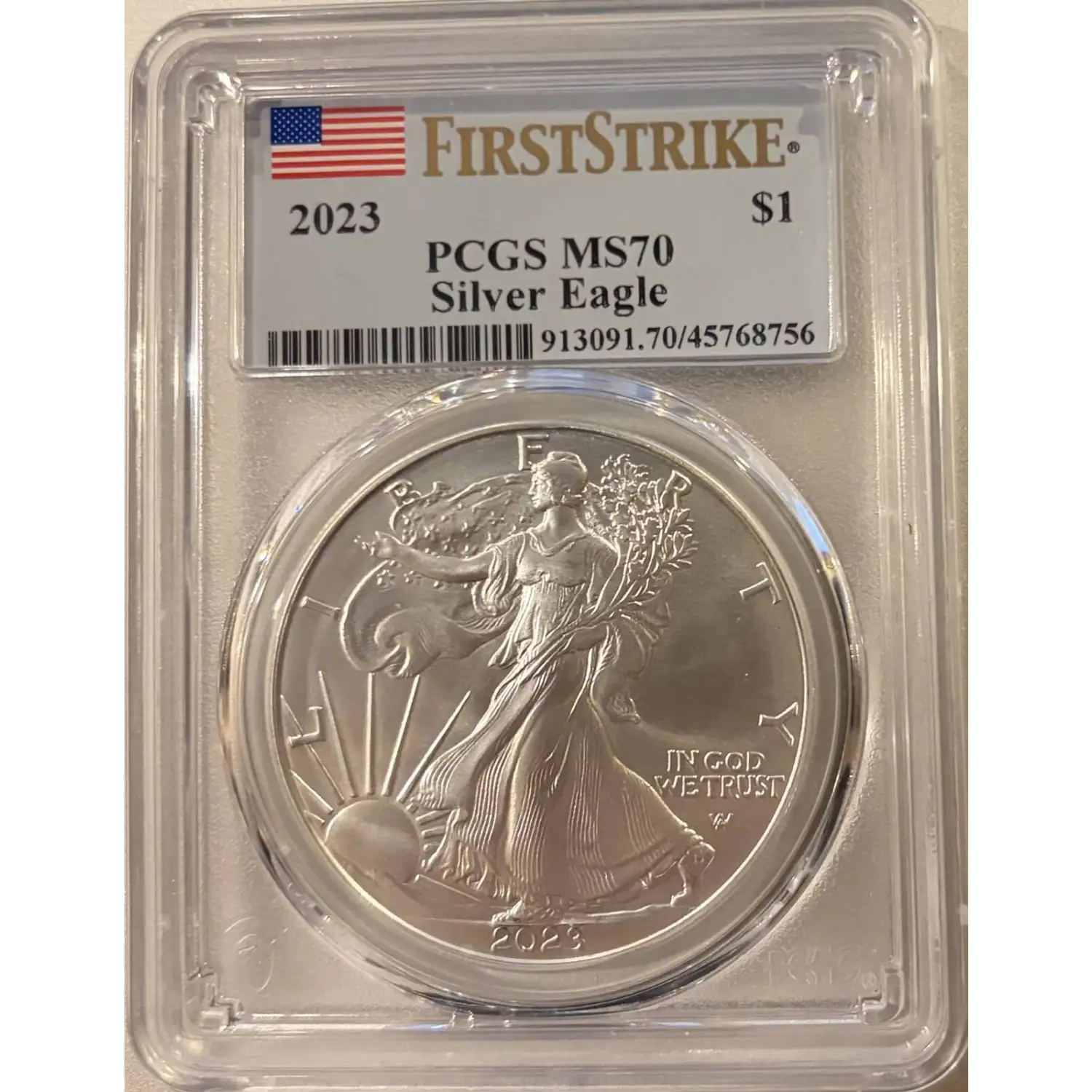 2023 American Silver Eagle PCGS MS-70 First Strike Silver Eagle First ...