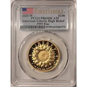 2025-W $100 American Liberty High Relief .9999 Fine First Strike, DCAM (3)