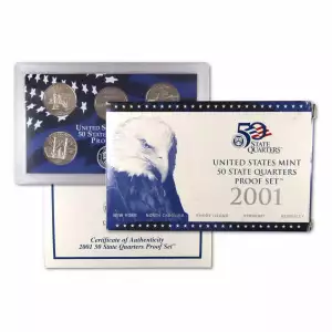 2001 5 Pc Clad Quarter Proof Set