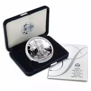 2005 W 1oz Silver Eagle  Proof - with Original Govt Packaging  (2)