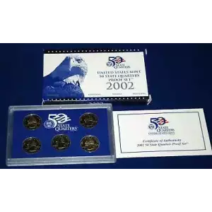 2002 5 Pc Clad Quarter Proof Set