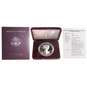 1992 S 1oz Silver Eagle  Proof - with Original Govt Packaging