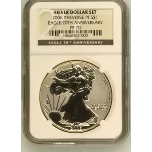 2006 P 20TH ANNIVERSARY SILVER DOLLAR SET OFFICIAL US MINT SET (2)