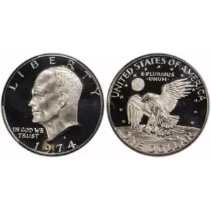 19724 Eisenhower Proof Silver Dollar   (2)