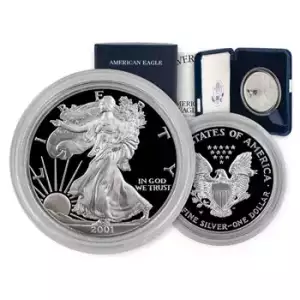 2001 W 1oz Silver Eagle  Proof - with Original Govt Packaging [DUPLICATE for #305362]