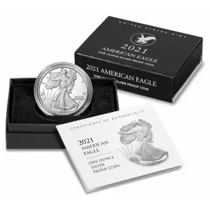 2021 S 1oz Silver Eagle  Proof - with Original Govt Packaging
