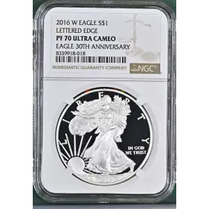 2016 W LETTERED EDGE-30TH ANNIV. EAGLE 30TH ANNIVERSARY ULTRA CAMEO (2)