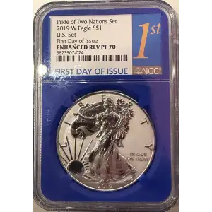 2019 W U.S. Set First Day of Issue Pride of Two Nations Set