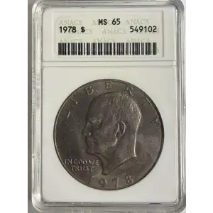 1978 P Dollar Eisenhower Nickel - Copper ANACS MS-65